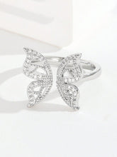 Anillo con decoración de mariposa con diamantes de imitación